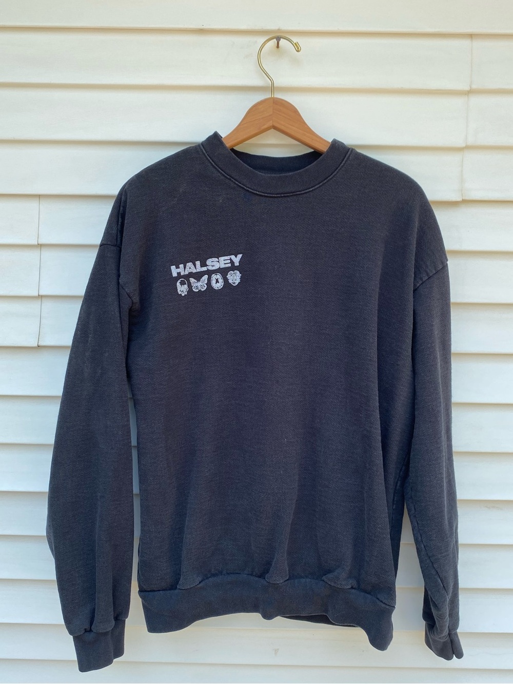 HALSEY 2022 Holiday Drop Icon Crewneck Charcoal Black Love and Power Size L
